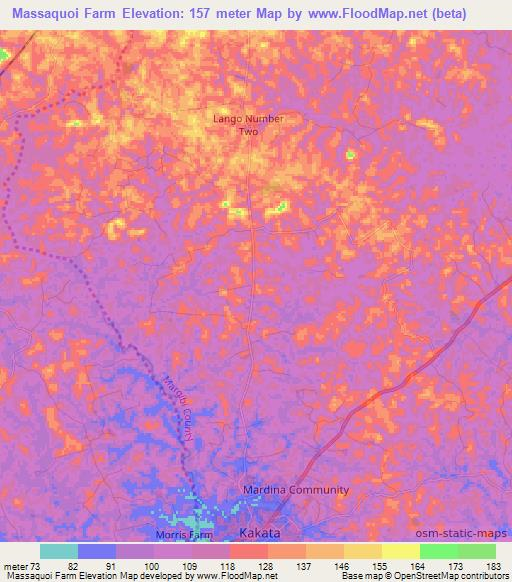 Massaquoi Farm,Liberia Elevation Map