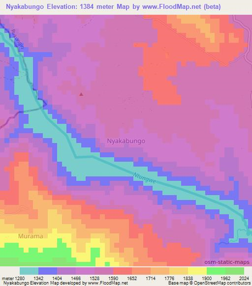 Nyakabungo,Uganda Elevation Map
