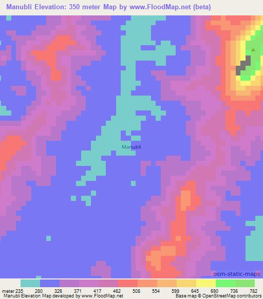 Manubli,Liberia Elevation Map