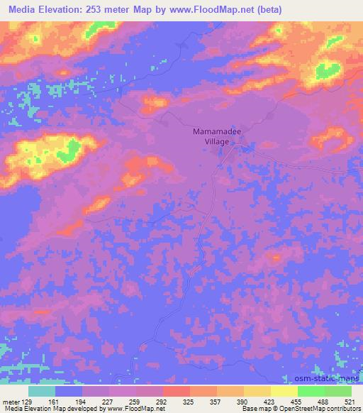 Media,Liberia Elevation Map