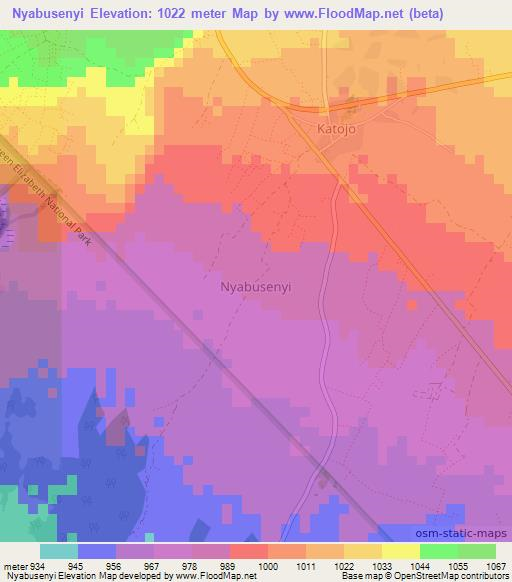 Nyabusenyi,Uganda Elevation Map