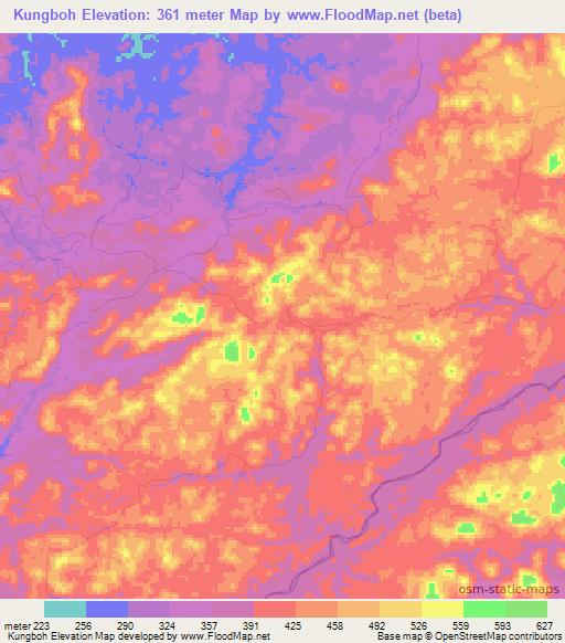 Kungboh,Liberia Elevation Map