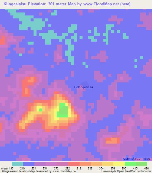 Klingasiaisu,Liberia Elevation Map