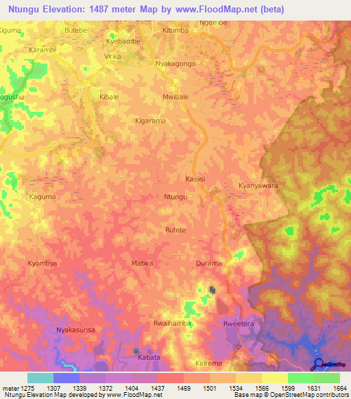 Ntungu,Uganda Elevation Map