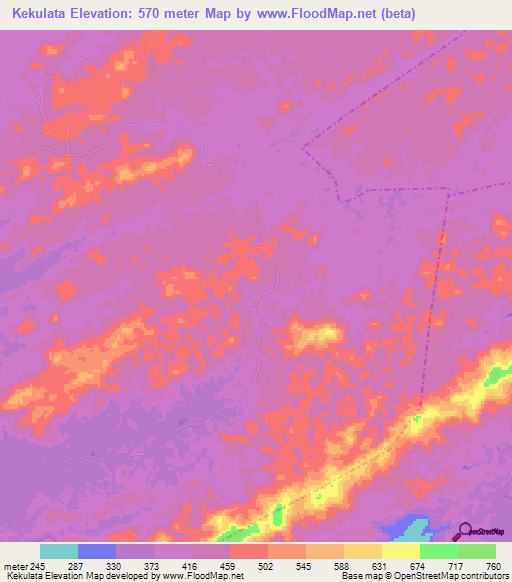Kekulata,Liberia Elevation Map