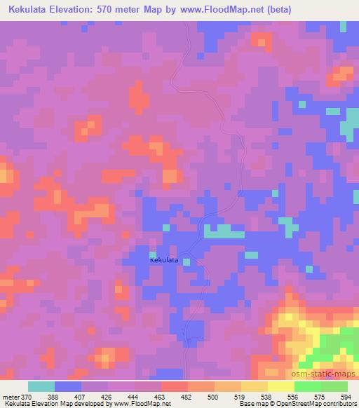 Kekulata,Liberia Elevation Map