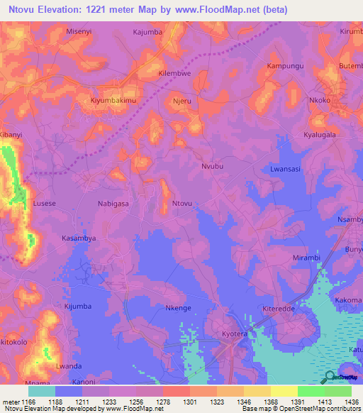 Ntovu,Uganda Elevation Map