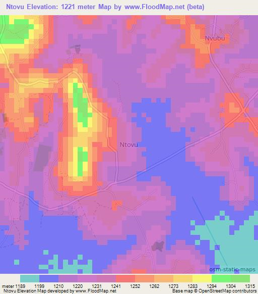 Ntovu,Uganda Elevation Map