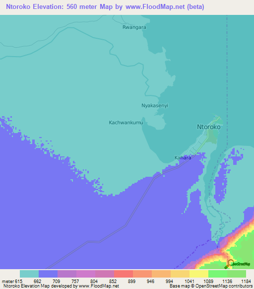 Ntoroko,Uganda Elevation Map