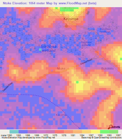 Ntoke,Uganda Elevation Map