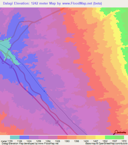 Dalagi,Iran Elevation Map