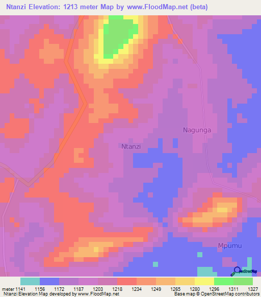 Ntanzi,Uganda Elevation Map