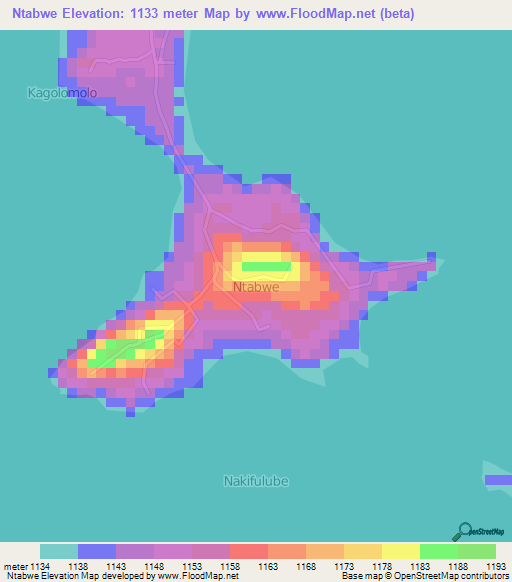 Ntabwe,Uganda Elevation Map