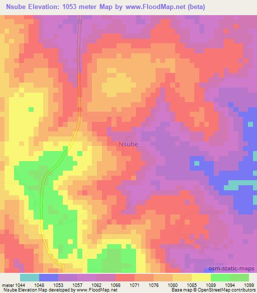 Nsube,Uganda Elevation Map