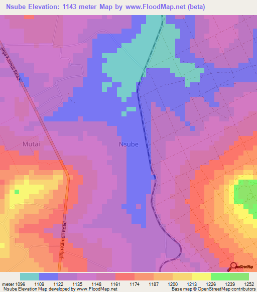 Nsube,Uganda Elevation Map