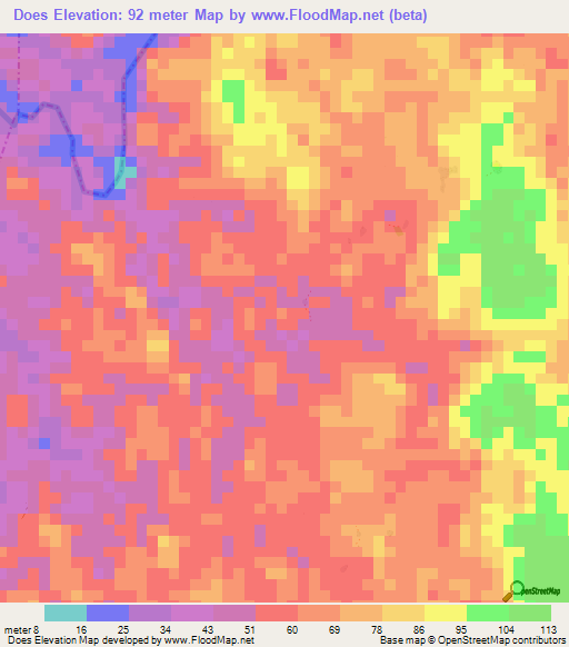 Does,Liberia Elevation Map