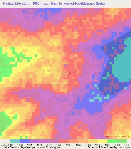 Nkaiza,Uganda Elevation Map