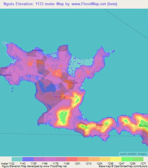 Ngulu,Uganda Elevation Map