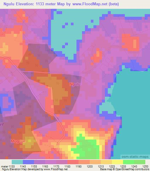 Ngulu,Uganda Elevation Map