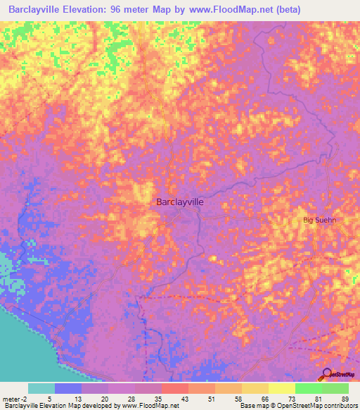 Barclayville,Liberia Elevation Map