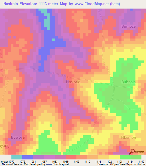 Nasiralo,Uganda Elevation Map