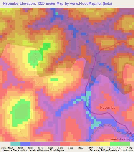 Nasembe,Uganda Elevation Map