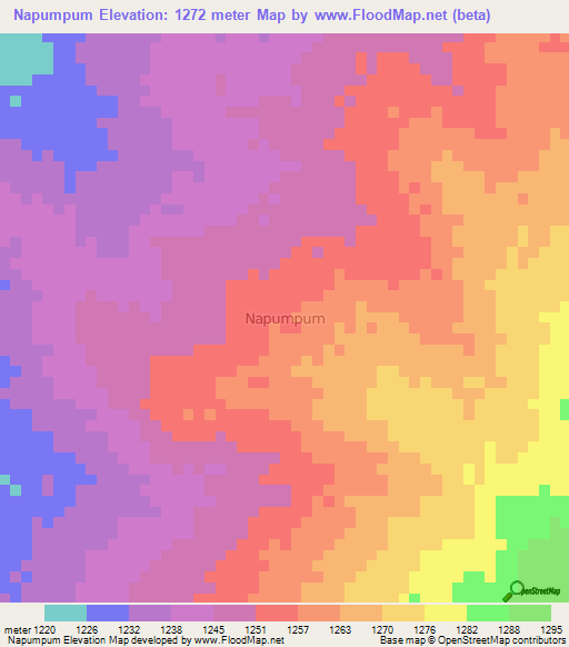 Napumpum,Uganda Elevation Map