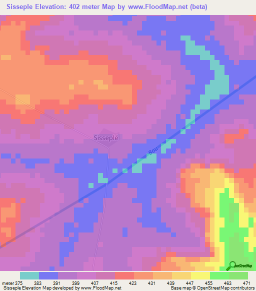 Sisseple,Ivory Coast Elevation Map