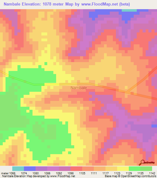 Nambale,Uganda Elevation Map