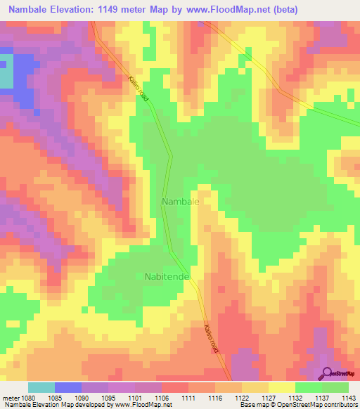 Nambale,Uganda Elevation Map
