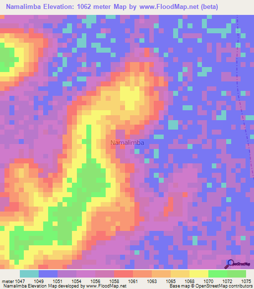 Namalimba,Uganda Elevation Map