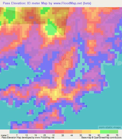 Pass,Ivory Coast Elevation Map