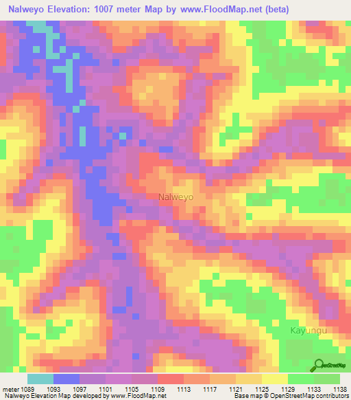 Nalweyo,Uganda Elevation Map