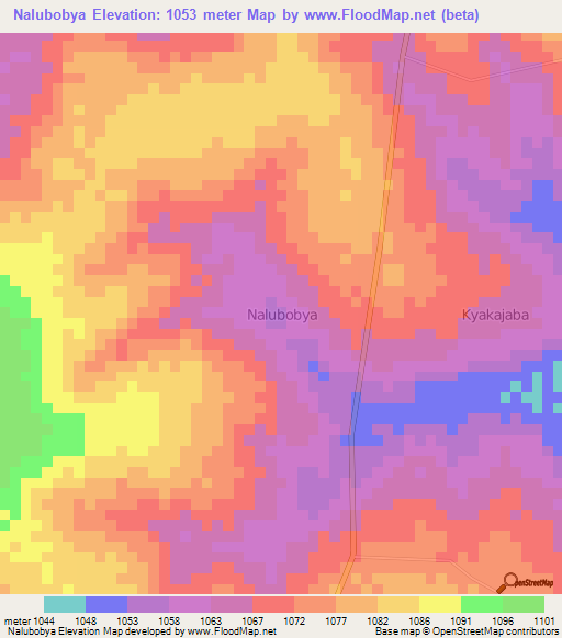 Nalubobya,Uganda Elevation Map