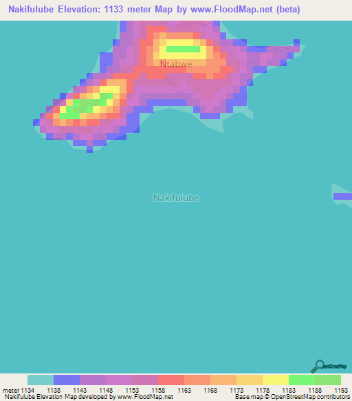 Nakifulube,Uganda Elevation Map
