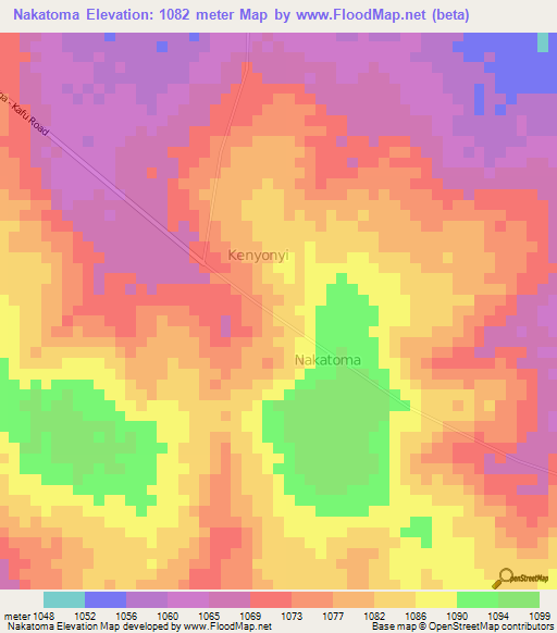 Nakatoma,Uganda Elevation Map