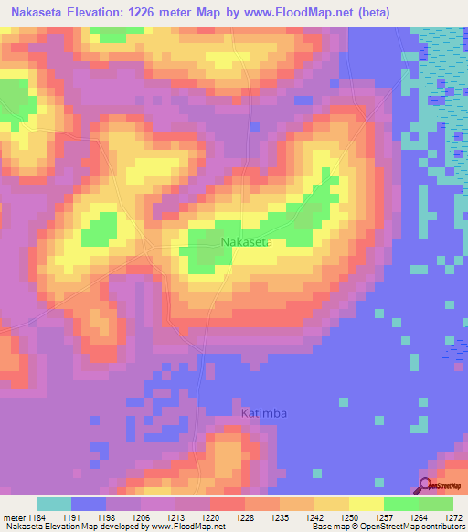 Nakaseta,Uganda Elevation Map