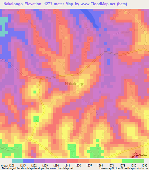 Nakalongo,Uganda Elevation Map