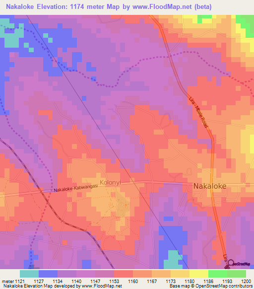 Nakaloke,Uganda Elevation Map