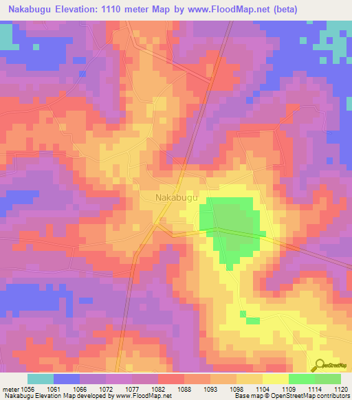 Nakabugu,Uganda Elevation Map