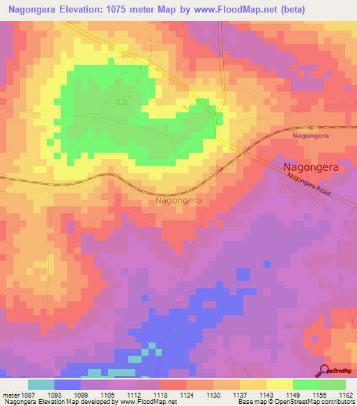 Nagongera,Uganda Elevation Map