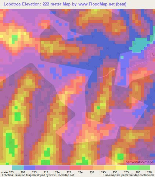 Lobotroa,Ivory Coast Elevation Map