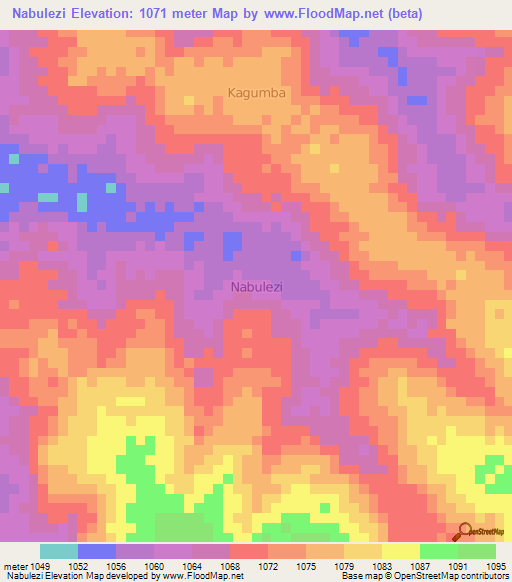 Nabulezi,Uganda Elevation Map
