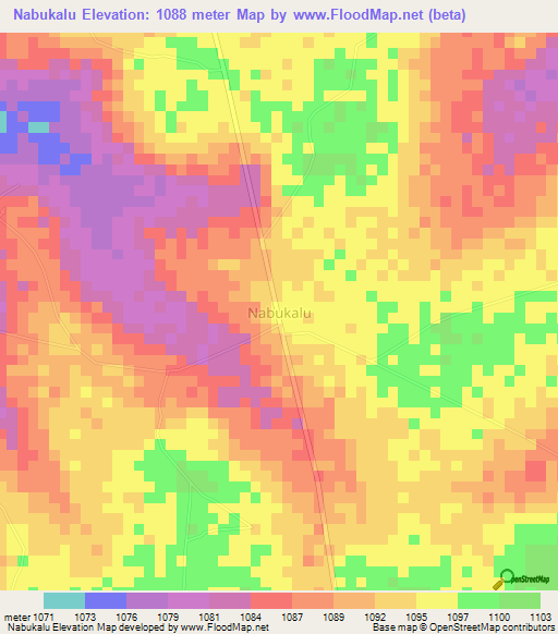 Nabukalu,Uganda Elevation Map