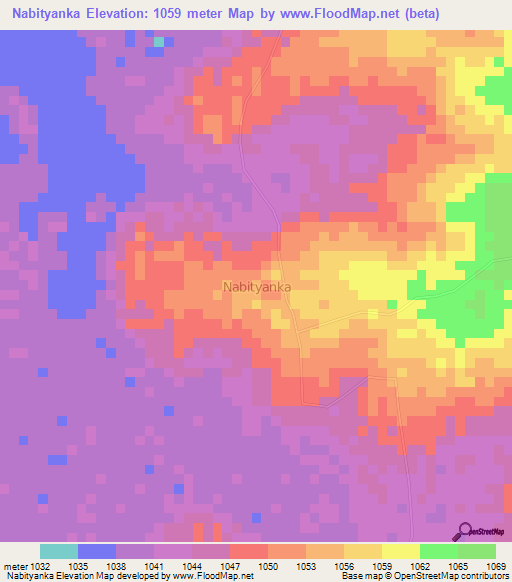 Nabityanka,Uganda Elevation Map