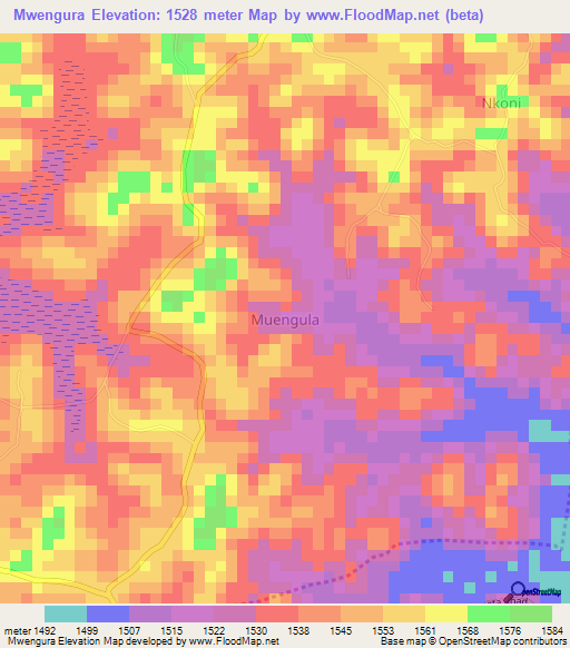Mwengura,Uganda Elevation Map