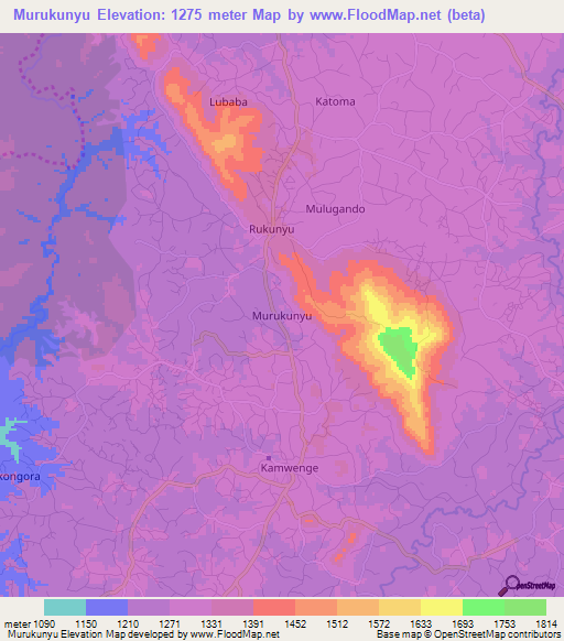 Murukunyu,Uganda Elevation Map