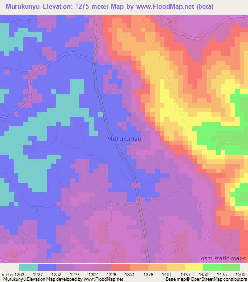 Murukunyu,Uganda Elevation Map