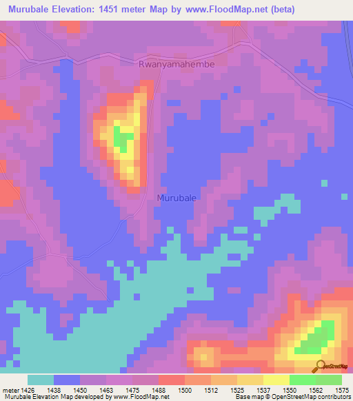 Murubale,Uganda Elevation Map