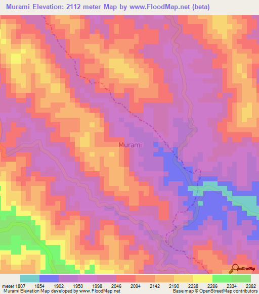 Murami,Uganda Elevation Map